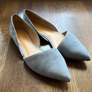 J.Crew flats in gray suede